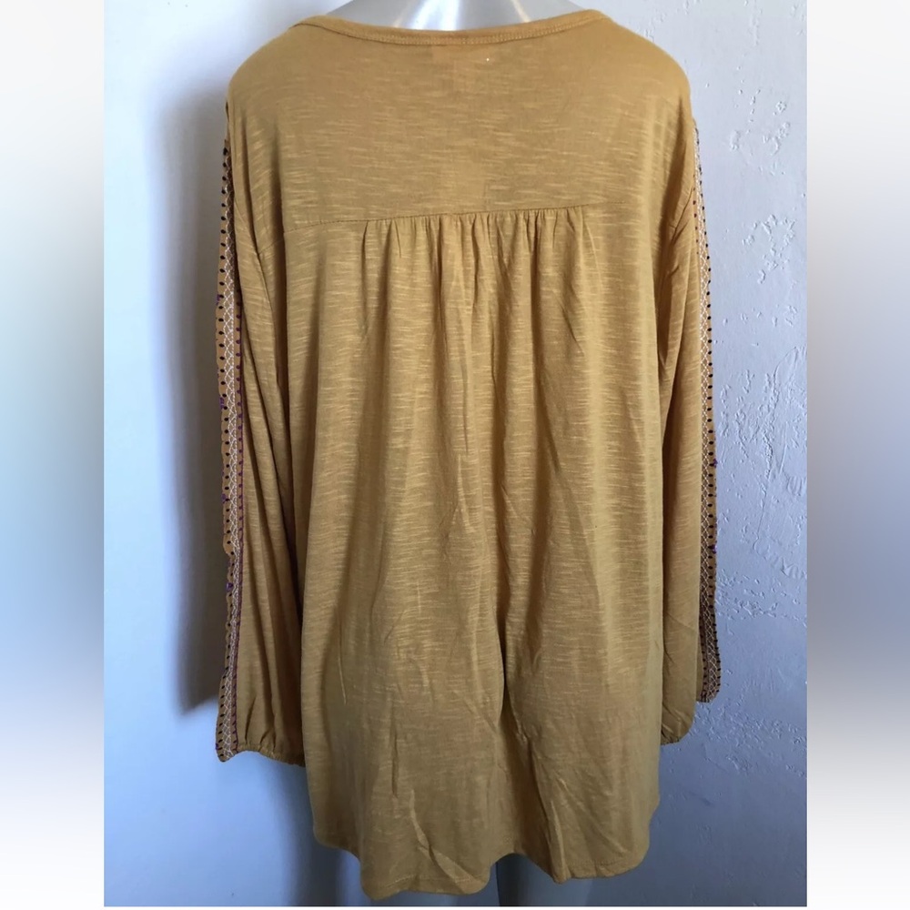 STYLE & CO Embroidered Tie Neck Tunic - Picture 4 of 9